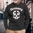 Germania Skull Old German Lettering Iron Cross Maglietta a maniche lunghe Regalos para ancianos