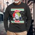 Gingle Bells Gin Tonic Glass Santa Brutto Maglione Natale Maglietta a maniche lunghe Regalos para ancianos