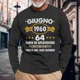Giugno 1960 64 Anni Compleanno Uomo Donna 1960 Maglietta a maniche lunghe Regalos para ancianos