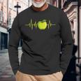 Green Apple Fruit Heartbeat Ecgegan Langarmshirts Geschenke für alte Männer