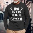 Hai Rotto Il Cazzo Basta Scocciatori Messaggio Schietto1 Maglietta a maniche lunghe Regalos para ancianos