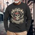 Halloween Skull Let The Pirate Shenanigans Begin Long Sleeve T-Shirt Gifts for Old Men