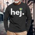 Hej Sweden Fan Travel Hobby Stockholm Langarmshirts Geschenke für alte Männer