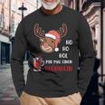 Ho Ho Hol Mir Einen Glühwein Christmas Reindeer Rudolf Langarmshirts Geschenke für alte Männer