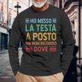 Ho Messo La Testa A Posto Scritte Divertenti Uomo Donna Maglietta a maniche lunghe Regalos para ancianos