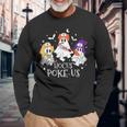 Hocus Poke Us Phlebotomist Medical Lab-Tech Spooky Halloween Long Sleeve T-Shirt Gifts for Old Men