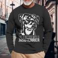 Hunting Terrier Life Is Better Slogan Dog Langarmshirts Geschenke für alte Männer