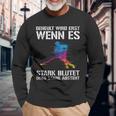 Ice Hockey Player Geheult Wird Wenn Es Blutet Or Absteht S Langarmshirts Geschenke für alte Männer