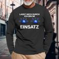 Ich Bin Im Einsatz Blue Light Fire Brigade Police Langarmshirts Geschenke für alte Männer