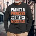 Ich Bin Keine Prinzessin Ich Bin Ein Rockstar Langarmshirts Geschenke für alte Männer