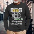 Ich Finde Immer Einer Lösung Problem Genie Diplom Ingenieur Langarmshirts Geschenke für alte Männer