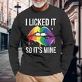 Ich Habe Es Angeleckeck So Ist Es Meine Lgbt Langarmshirts Geschenke für alte Männer