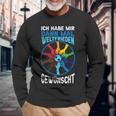 Ich Habe Weltfrieden Gewwunscht Langarmshirts Geschenke für alte Männer