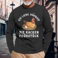 Ich Liebe Hühner Die Kacken Frühstück Ich Liebe Hühner Langarmshirts Geschenke für alte Männer