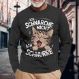 Ich Schnarche Nicht Ich Schnurre Katzen German Langarmshirts Geschenke für alte Männer