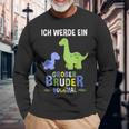 Ich Werde Ein Große Bruder Nochmal Dinosaur Langarmshirts Geschenke für alte Männer