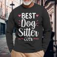 Il Miglior Dog Sitter Di Sempre Cucciolo Cani Dog Sitting Maglietta a maniche lunghe Regalos para ancianos