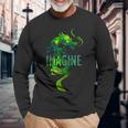 Imagine Fantasy Dragon Tattoo Style Langarmshirts Geschenke für alte Männer