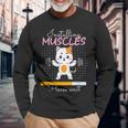 Installing Muscles Please Wait Cat Gym Fitness Lovers Maglietta a maniche lunghe Regalos para ancianos