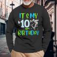 It's My 10Th Birthday Scooter Skating 10 Year Old Birthday Long Sleeve T-Shirt Gifts for Old Men
