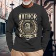 Its A Author Thing You Wouldnt Understand Name Vintage Long Sleeve T-Shirt Gifts for Old Men