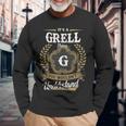 It's A Grell Thing You Wouldn't Understand Personalized Last Name Grell Family Crest Coat Of Arm Long Sleeve T-Shirt Gifts for Old Men