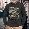It's Not Easy Being My Wife's Arm Candy Saying Long Sleeve T-Shirt Gifts for Old Men