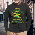 Jamaica 62Nd Independence Day Jamaican Pride Jamaica Flag Long Sleeve T-Shirt Gifts for Old Men