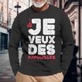 Jeeux Des Papouilles Idee Cadeau Saintalentin Citation T-shirt à manches longues Cadeaux pour les vieillards