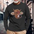 Jersey Cattle Coltivatore Della Fauna Selvatica Con Mucca Maglietta a maniche lunghe Regalos para ancianos