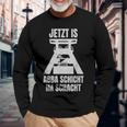 Jetzt Is Aber Schicht Förderturm Ruhrpottdeutsch Langarmshirts Geschenke für alte Männer