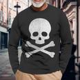 Jolly Roger Costumeintage Con Teschio E Ossa Incrociate Maglietta a maniche lunghe Regalos para ancianos