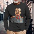 Josef Stalin Colour Portrait Langarmshirts Geschenke für alte Männer