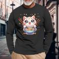 Katze Ramen Essen Nudeln Manga Anime Japanisch Kawaii Cute Langarmshirts Geschenke für alte Männer