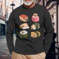 Kawaii Pug Sushi Giapponese Maglietta a maniche lunghe Regalos para ancianos