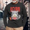 Kawaii Ramen Racoon Otaku Anime Manga Langarmshirts Geschenke für alte Männer