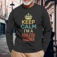 Keep Calm Sono Un Preparatore Atletico Maglietta a maniche lunghe Regalos para ancianos