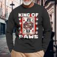 King Of Paws E King Of Hearts Border Collie Dad Maglietta a maniche lunghe Regalos para ancianos