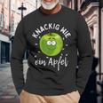 Knackig Wie Ein Apple Nutritionitamin Fruit Apple Saying Langarmshirts Geschenke für alte Männer