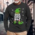 Koch Elf Christmas Elf Chef Langarmshirts Geschenke für alte Männer