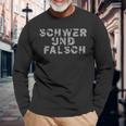 Kraftsport Schwer Und Falsch Gym Workout Fitness Langarmshirts Geschenke für alte Männer