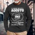 Le Leggende Sono Nate Nel Mese Di Agosto 1963 60 Compleanno Anni Maglietta a maniche lunghe Regalos para ancianos