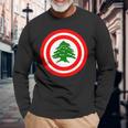 Lebanese Flag Lebanon Revolution Beirut Protest Demo Langarmshirts Geschenke für alte Männer