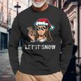 Let It Snow Cocaine Idea Jesus Ugly Xmas Sweater Long Sleeve T-Shirt Gifts for Old Men