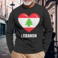 Libanon Flag Lebanese Langarmshirts Geschenke für alte Männer