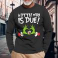 A Little Who Is Baby Due Announcement Christmas Pregnancy Long Sleeve T-Shirt Gifts for Old Men