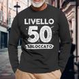 Livello 50 Sbloccato 50 Anniversario Di Matrimonio Maglietta a maniche lunghe Regalos para ancianos