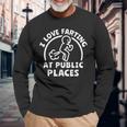 I Love Farting Furz Ich Liebe Furzen Langarmshirts Geschenke für alte Männer