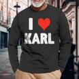 I Love Karl Cuore Maglietta a maniche lunghe Regalos para ancianos