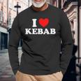 I Love Kebab Shish Doner Tas Kabob Cibo Mediorientale Maglietta a maniche lunghe Regalos para ancianos